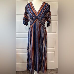 BloomChic Multicolor Striped Maxi Dress